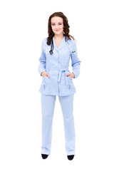 nurse standing isolated in full length