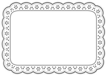 Place mat Eyelet Lace Embroidery home decorating, setting table
