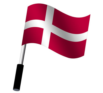 Flagge Dänemark wehend