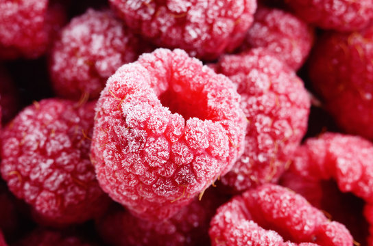 Raspberry frost macro