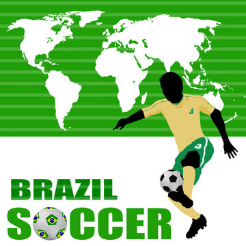 Brazil soccer poster