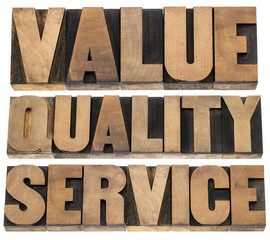 value, quality, service