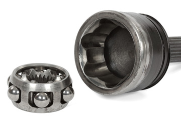 Constant velocity joints, bearing, isolated on a white b