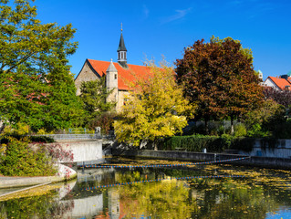 Obraz premium Hildesheim im Hersbt, Deutschland