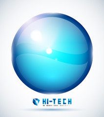 Big sphere abstract modern design template