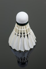 Shuttlecock isolated on black background