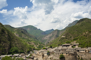 Landscape of a mountain village