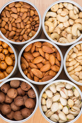 Assorted nuts in Iron pot