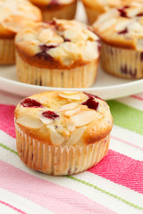 muffins with almond and blueberries