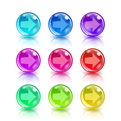 Set of navigation icons. Right direction.