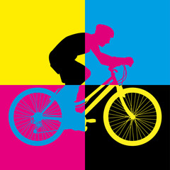 ride bike riding bicycle vector