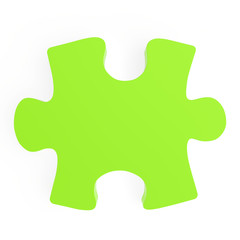 Fototapeta premium green puzzle on a white background