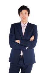 Portrait of successful businessman. Isolated on white background