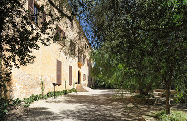 Façade du manoir d'Els Calderers à Sant Joan à Majorque