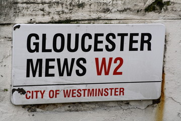 gloucester mews street sign a famous london address