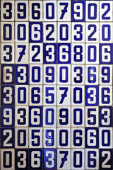 Numbers, tile, background