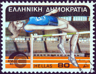 High jump athlete (Greece 1985)