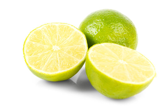 Fresh green limes.