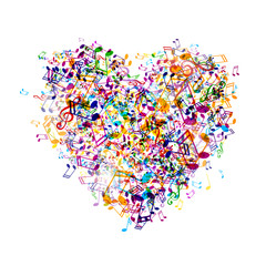 Vector Illustration of an Abstract Background with Music notes