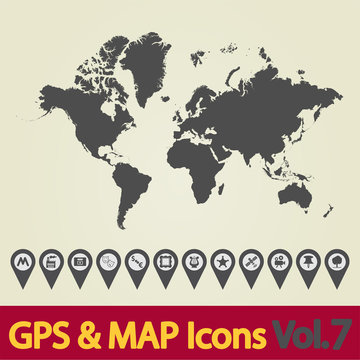 World map icons 7