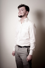Fototapeta na wymiar stylish modern guy with white shirt