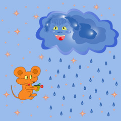 Mouse And Rain Cloud