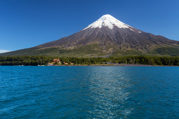 View of the city Puerto Varas, llanyauihue Lake, Chile