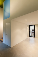 Interior of stylish modern house, wide room