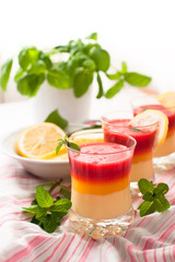 Fresh strawberry and lemon desserts