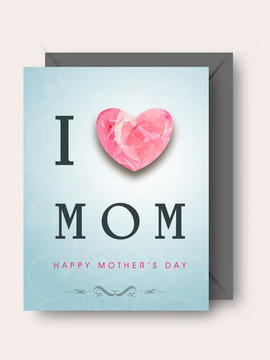Greeting or Gift card with for Happy Mothers Day celebration.