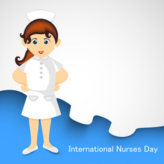 International nurse day concept with illustration of a nurse