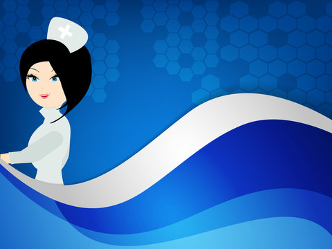 International nurse day concept with illustration of a nurse