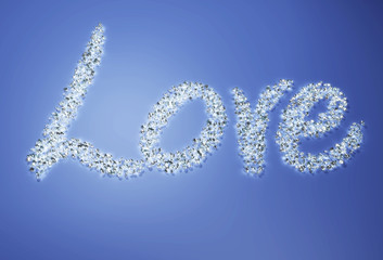 Fototapeta premium Love with diamonds