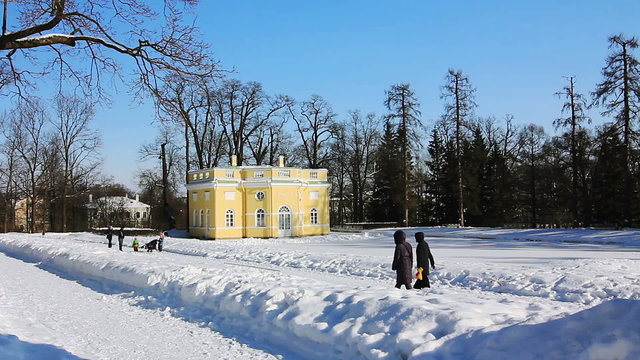 Upper Bathhouse in Pushkin city, St. Petersburg, Russia