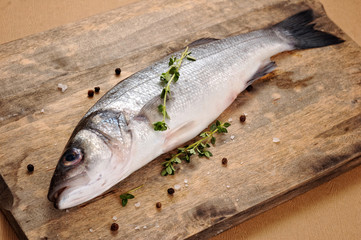 fresh seabss with thyme