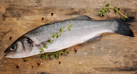 fresh seabss with thyme