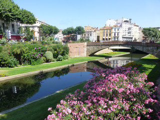 Fototapeta na wymiar Canal fleuri