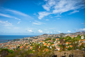 Beautiful view of Funchal, Madeira Island, Portugal