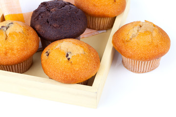muffins, on white background