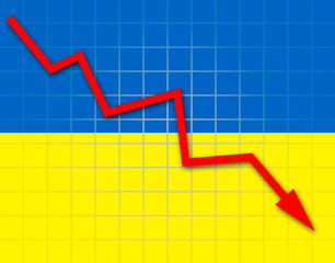 Obraz premium The Ukrainian flag
