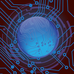 technology abstract background - vector illustration