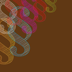 Paragraf Scribble Malstift Ecke Pastell Braun