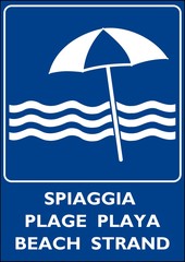 CARTELLO INDICATORE SPIAGGIA