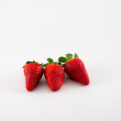 Strawberries isolated on white background