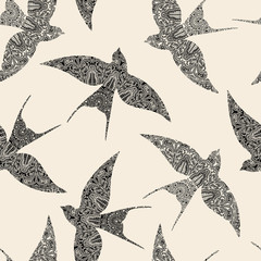 swallow seamless pattern - 50733132