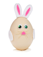 Easter bunny isolated on white with clipping path