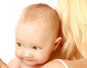 Mother holding baby