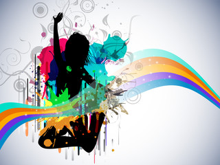 Musical dance party background. flyer or banner.