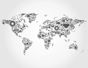 Fototapeta premium Computer map