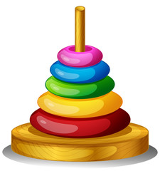 A colorful round toy